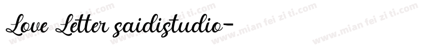 Love Letter saidistudio字体转换